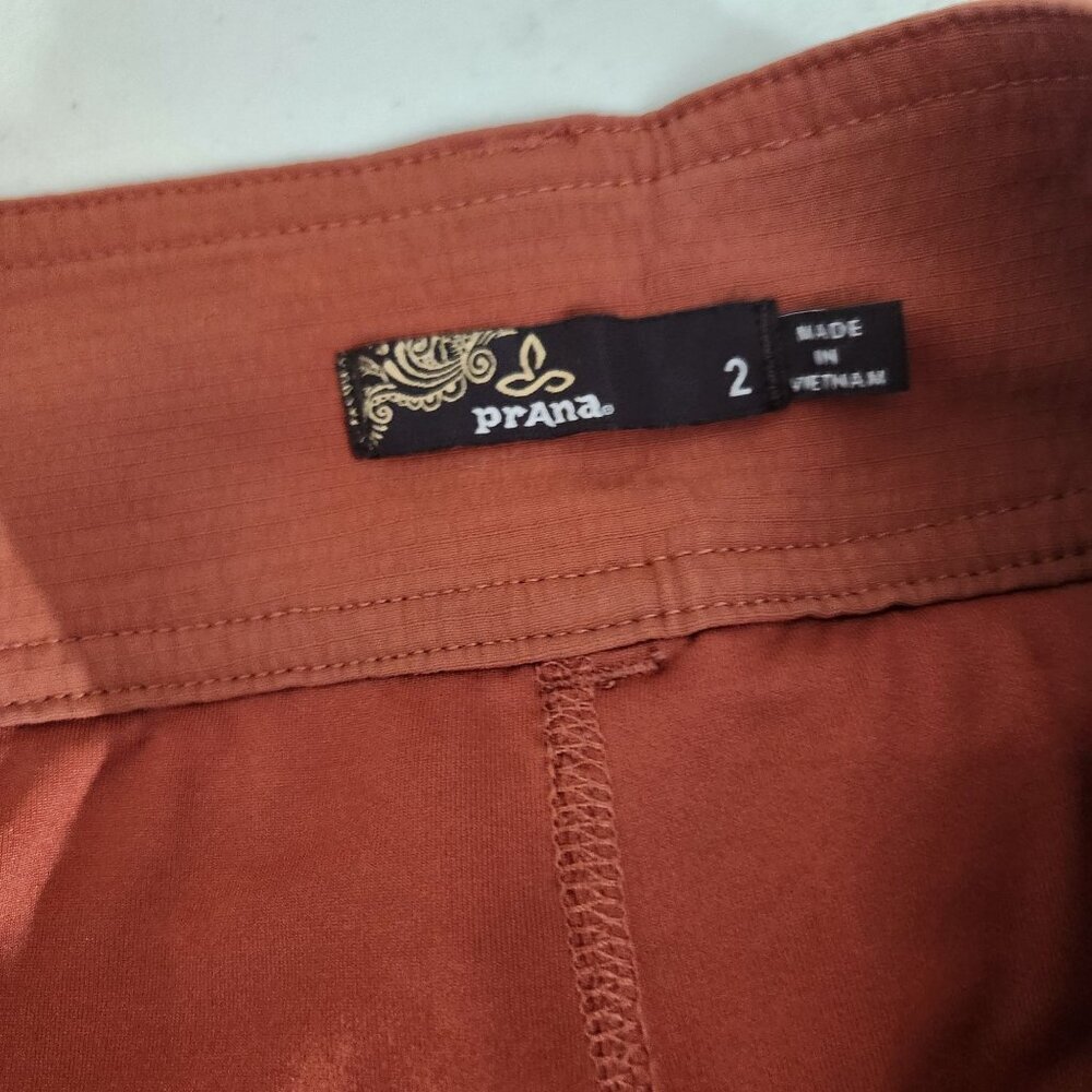 Prana Womens Rust Orange Button Closure Skort Size 2 Lightweight Cotton Skort - Picture 6 of 11